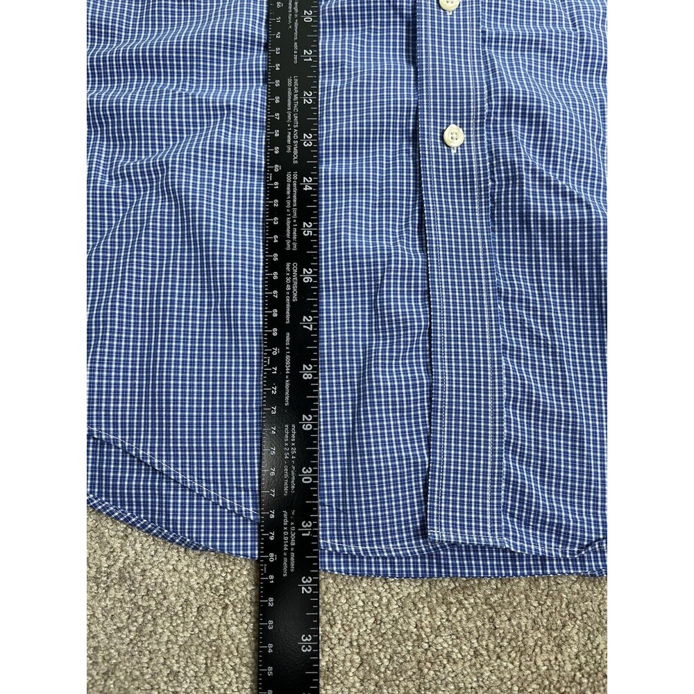 Brooks Brothers NON IRON Regular Fit Button Down Shirt Men M Cotton Blue Gingham - Picture 10 of 14